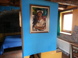 Camera 12 - Dettaglio Quadro su retro camino