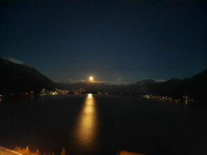 Valle Intelvi e Lago di Como - Tramonto e Luna Piena Crescente